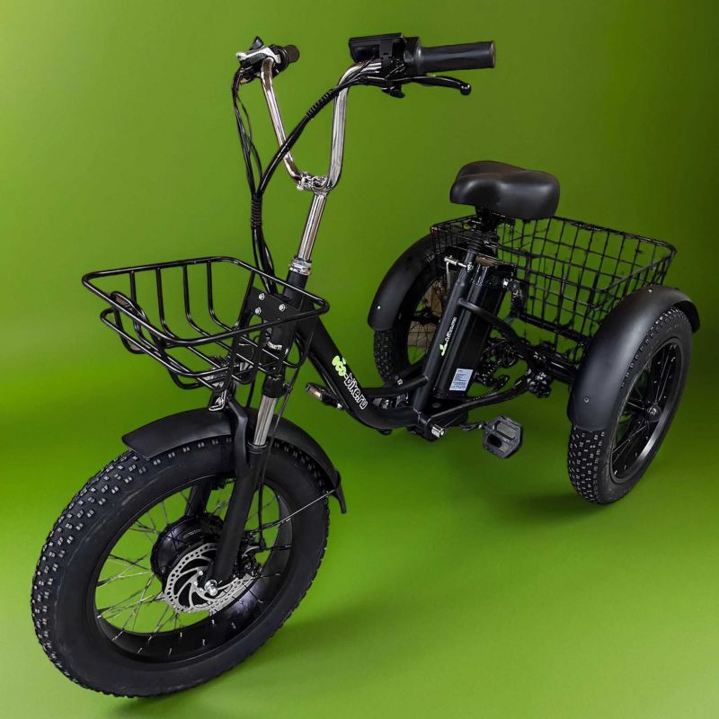 Трехколесный электровелосипед Fat Trike T NEW с передней корзиной Трехколесный электровелосипед Fat Trike T NEW с передней корзиной